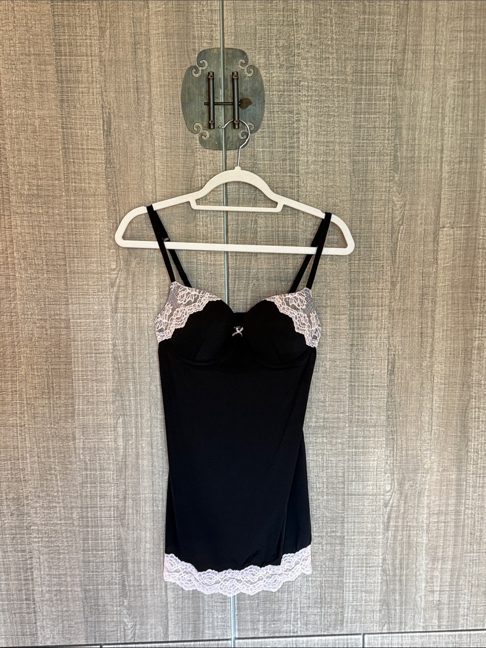 Victoria’s Secret Black Lace Trim Slip Dress